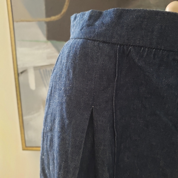 ABS Allen Schwartz | Pleated Jean Culottes with Pockets - Picture 4 of 11